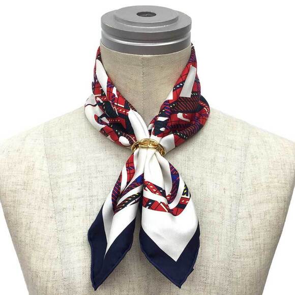 HERMES Red Silk Scarf - Picture 2 of 3